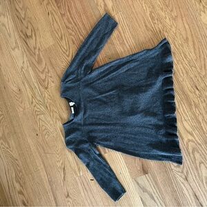 Aqua Charcoal Gray cashmere Women's Sweater